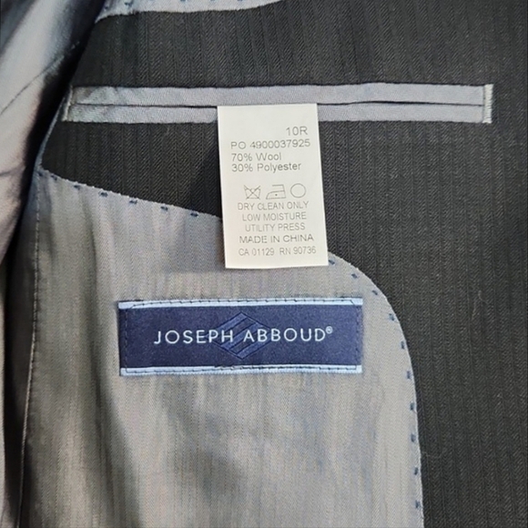 🔥ABSOLUTE FINAL💲⬇️Joseph Abboud Boys Black Wool Blend Dress Suit, Size 10~EUC - Picture 8 of 15